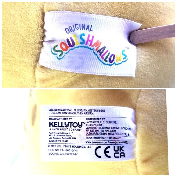 NWT SQUISHMALLOWS Pleyton the Snake 8.5 in Plush Toy Yellow - Picture 8 of 8